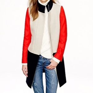J.Crew colorblock wool coat